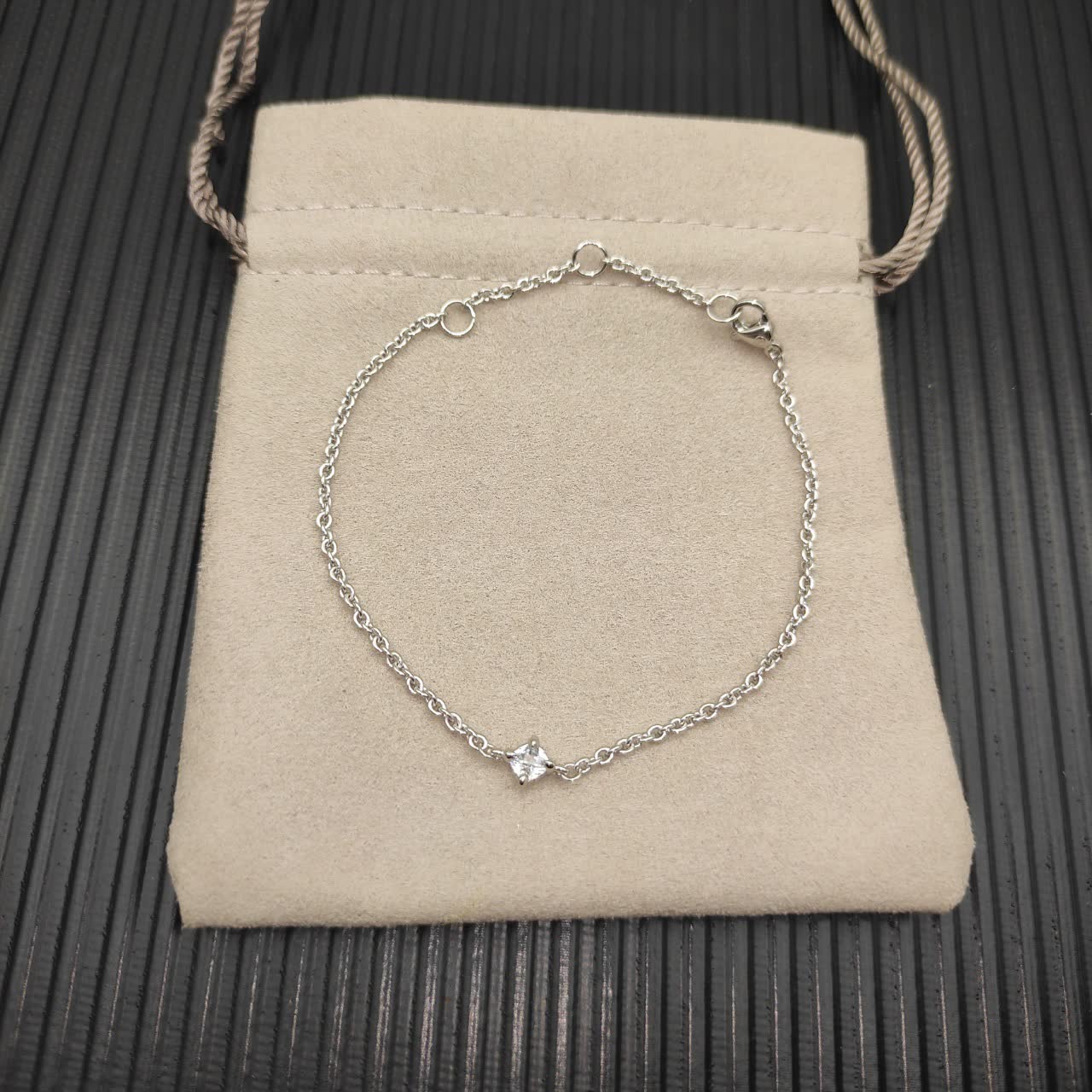 David Yurman Sterling Silver Cable Collectibles Diamond Station Bracelet